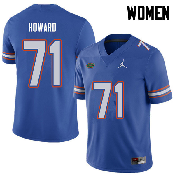 Jordan Brand Women #71 Chris Howard Florida Gators College Football Jerseys Sale-Royal